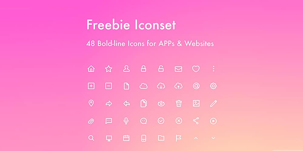 Free Bold Line Icons