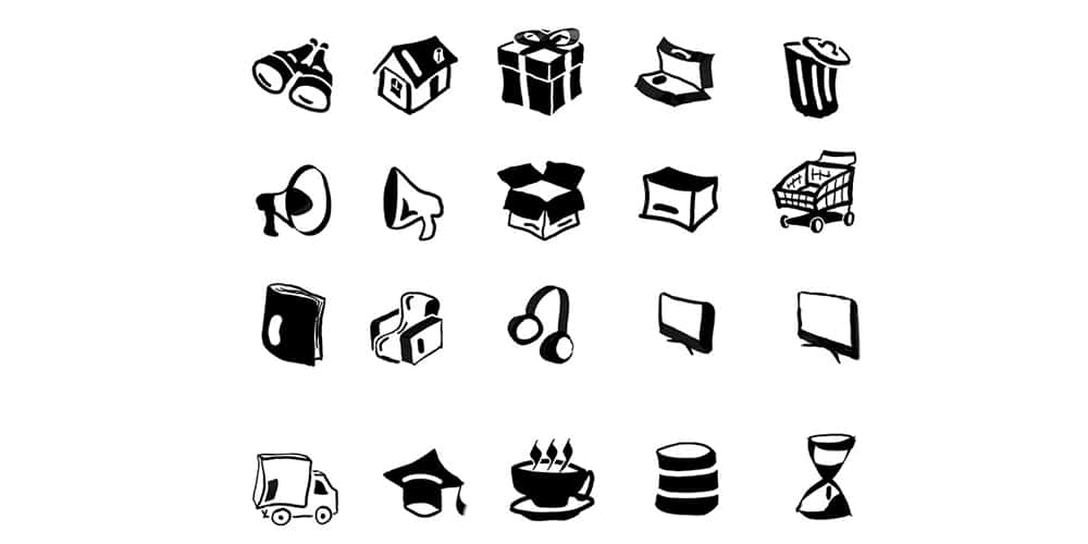 Free-hand-drawn-icons