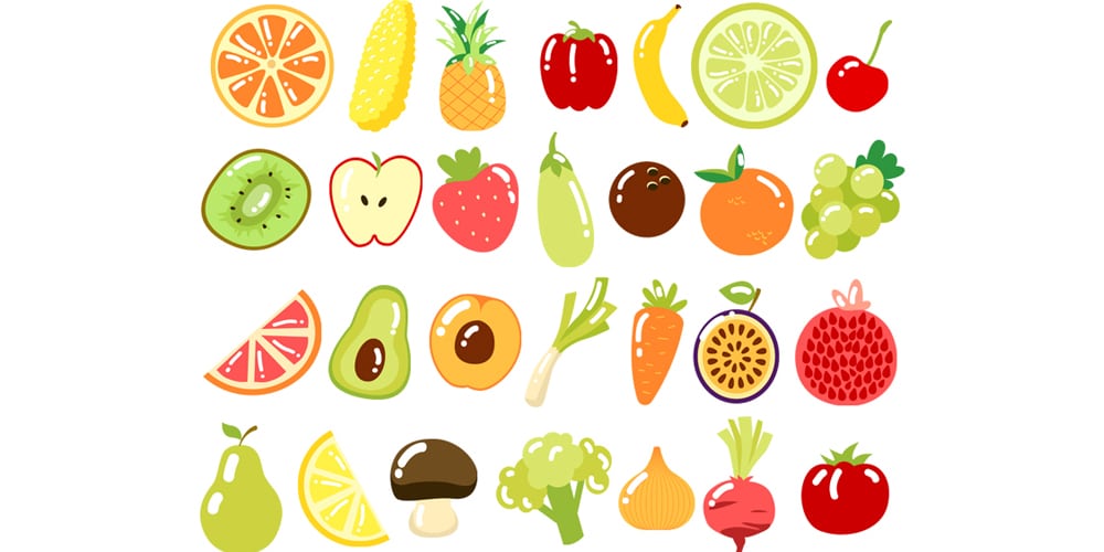 Fruit and Vegetables Icons