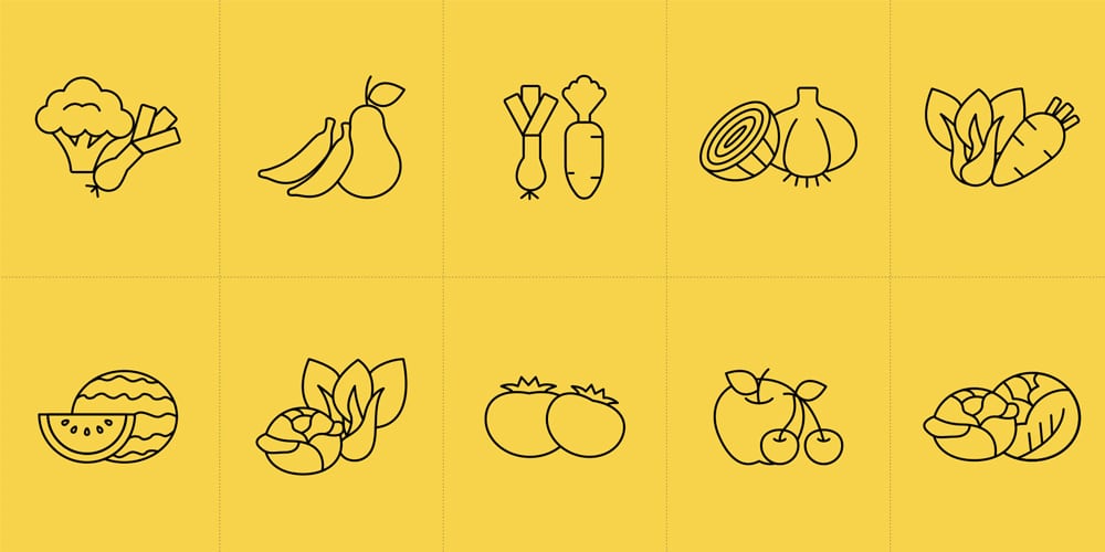 Fruit-and-Vegetables-Vector-Icons