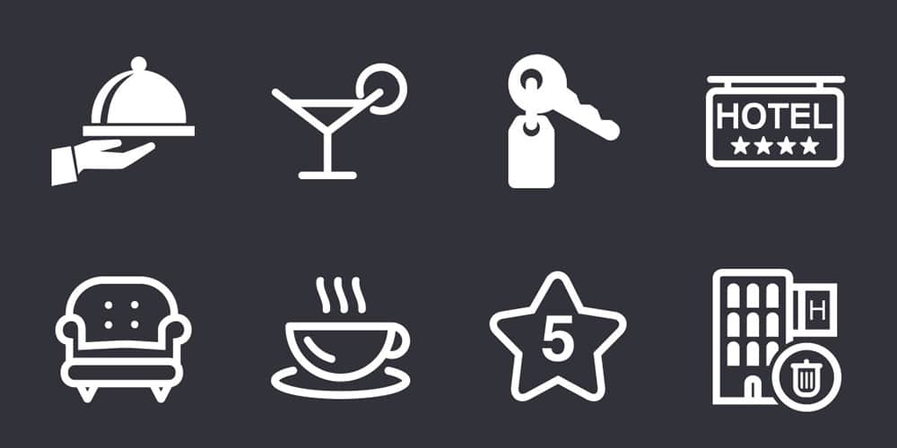  Hotel Icons PSD