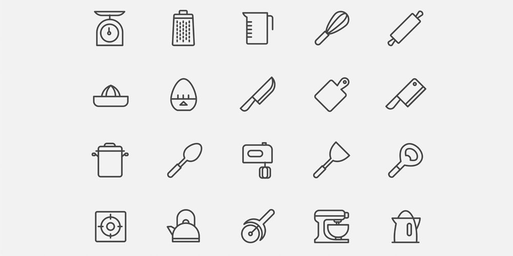 Kitchen Utensils Icons