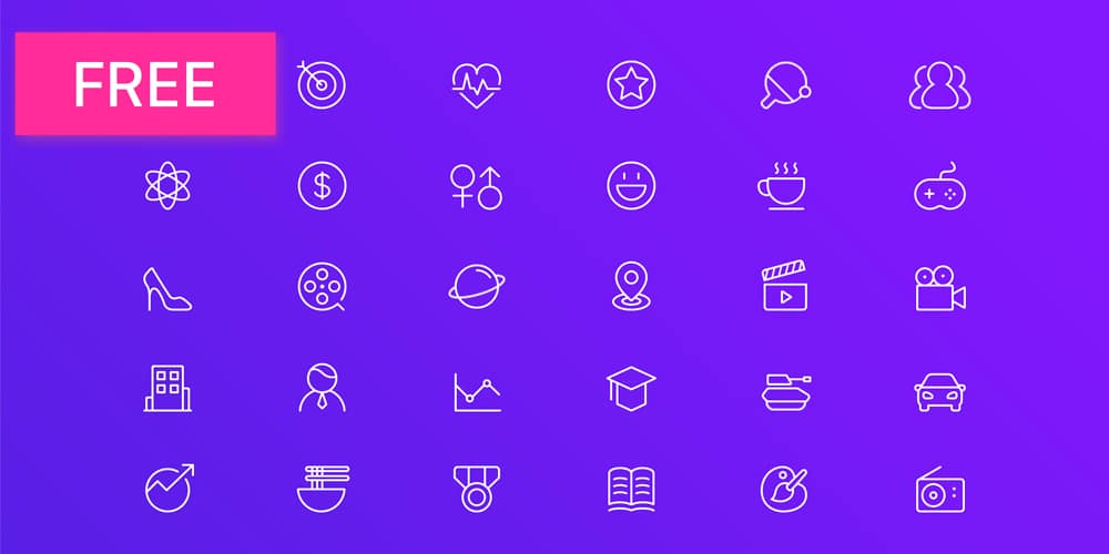 Line Icons PSD