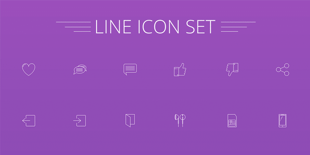 Line Icons Vector