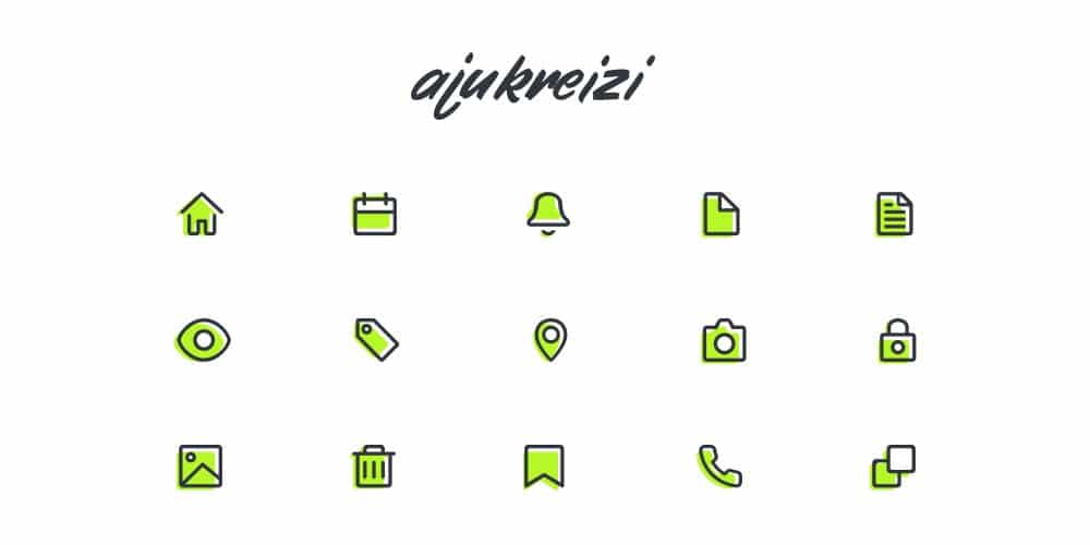 ajukreizi خط آیکون