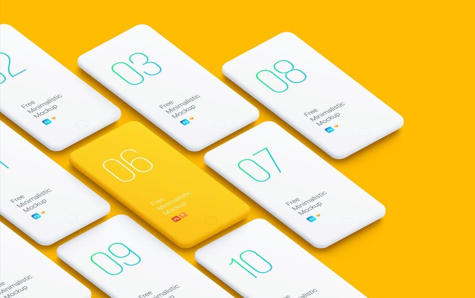 Free Minimalistic Phone Mockups