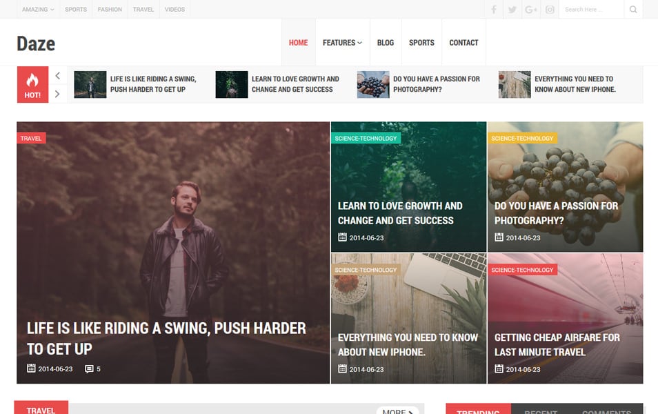 Daze Responsive Blogger Template