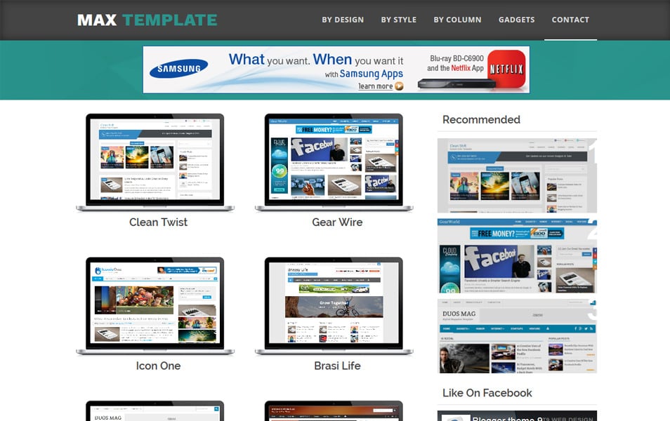 Max Template Responsive Blogger Template