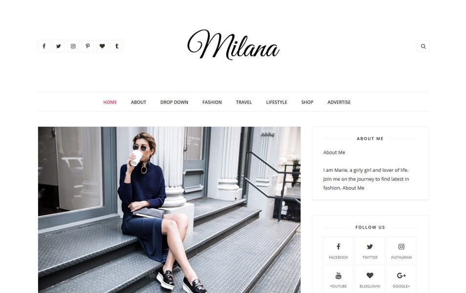 Milana Responsive Blogger Template