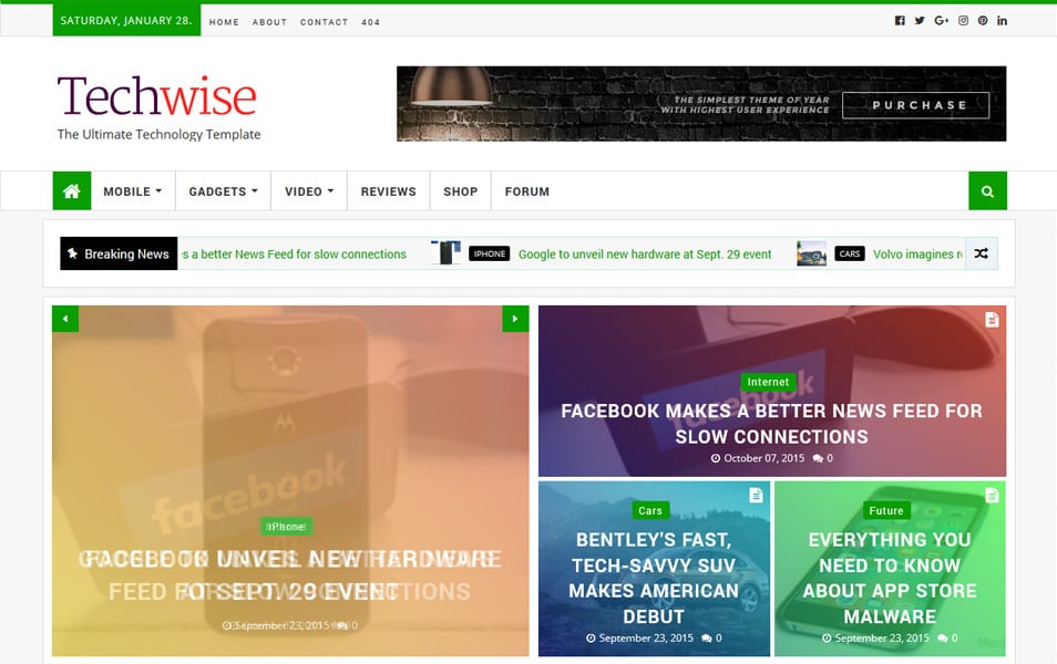 Techwise Magazine Responsive Blogger Template