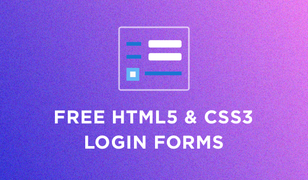 50+ Free HTML5 And CSS3 Login Forms