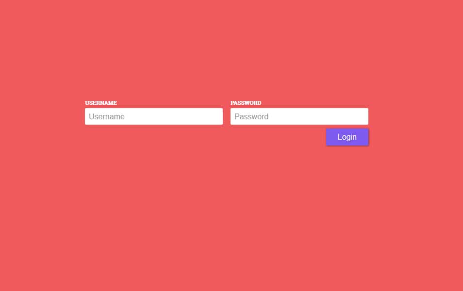 Animated Login Form