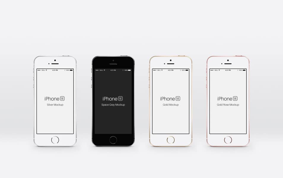 iPhone SE Psd Mockup