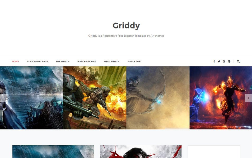 Griddy Responsive Blogger Template