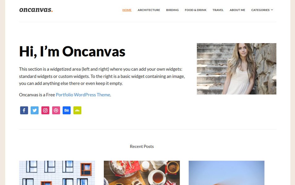 Oncanvas Responsive WordPress Theme