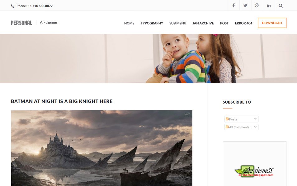 Personal Responsive Blogger Template
