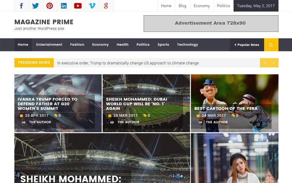 Magazine Prime Responsive WordPress Theme