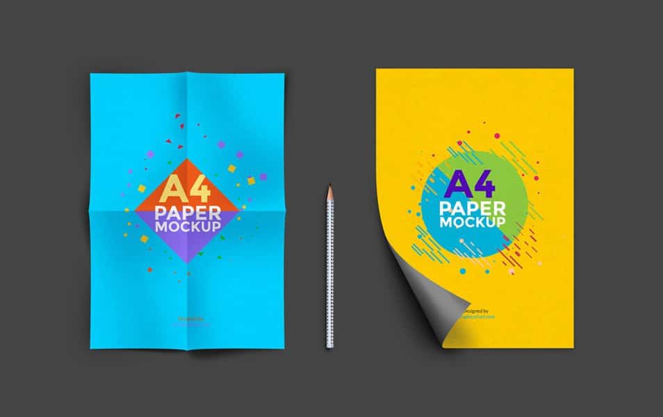 A4 Paper Mockup PSD