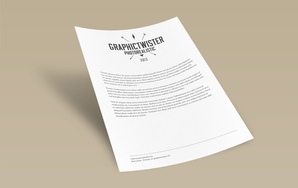 A4 Paper PSD MockUp