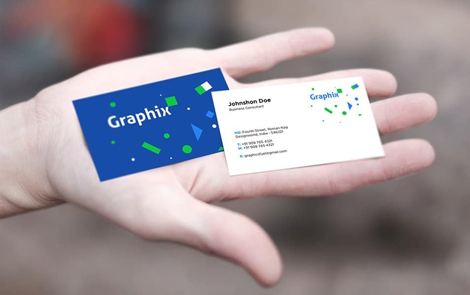 Business Card In Hand Mockup