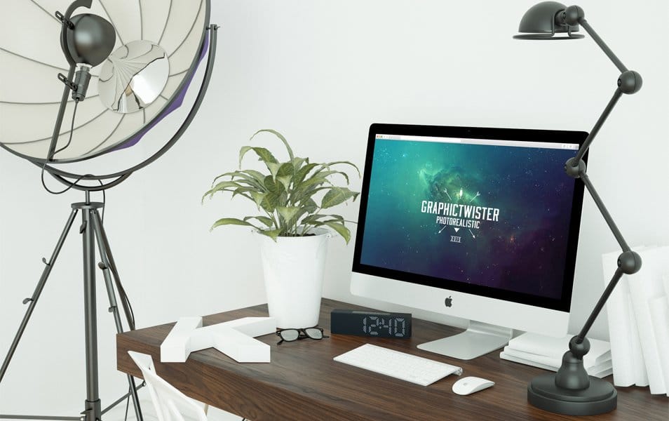 Day and Night Workspace Mockup
