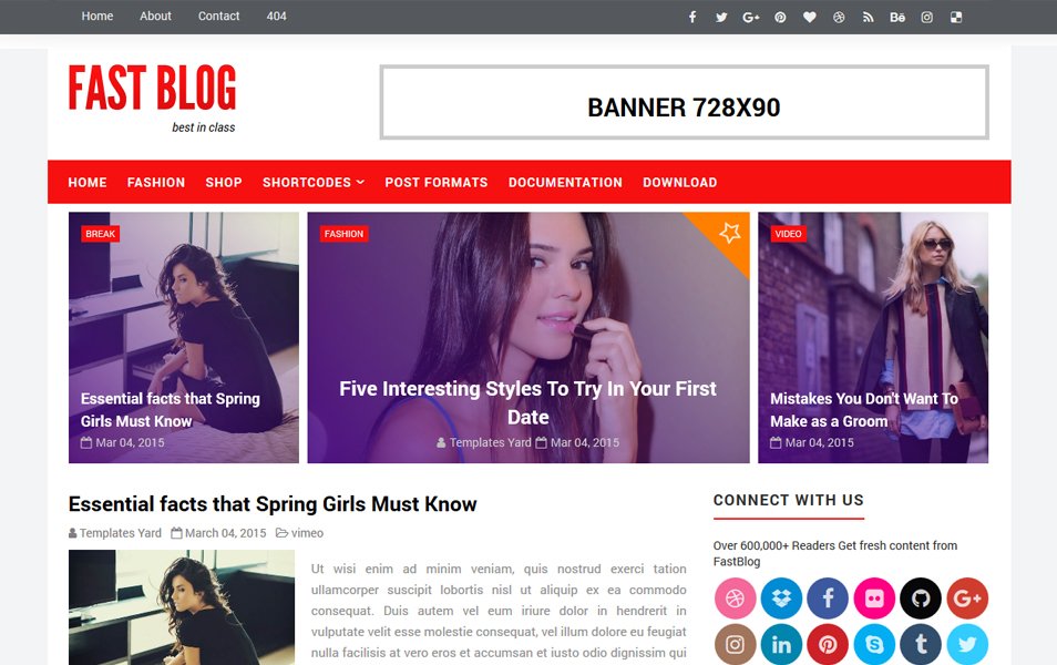 Fastblog Responsive Blogger Template