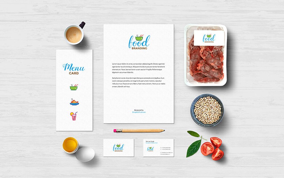 Food Branding Mockup PSD