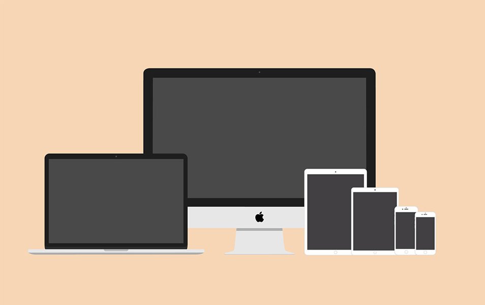 Free Flat Apple Devices Mockups