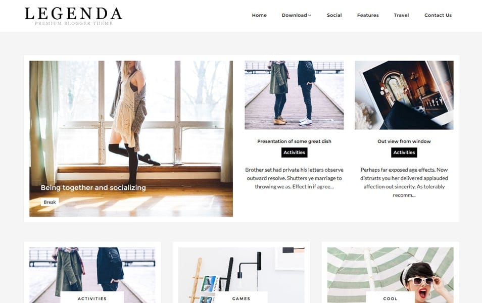 Legenda Responsive Blogger Template