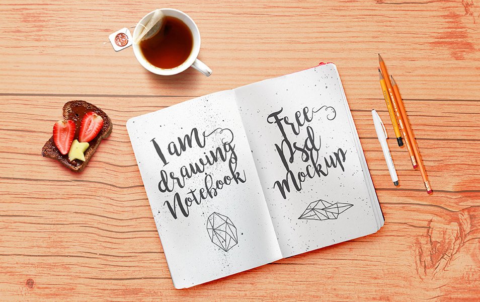 Notebook Mockup PSD