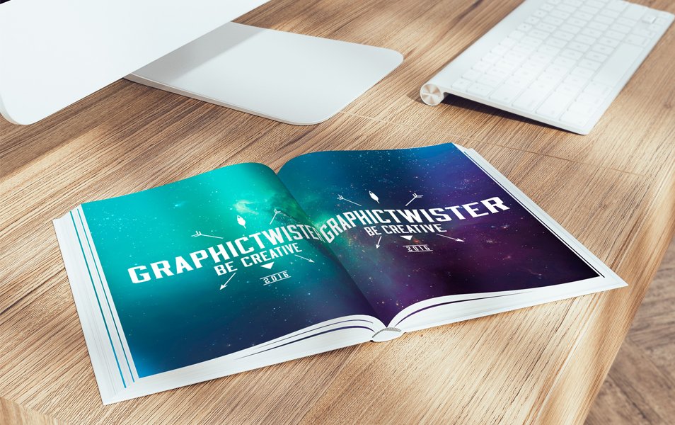 Open Book Mockup