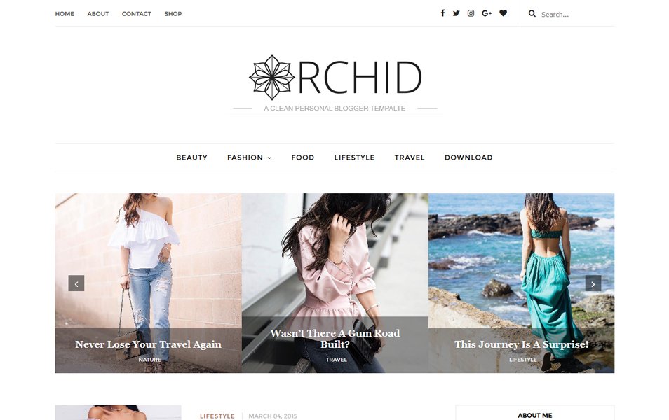 Orchid Responsive Blogger Template