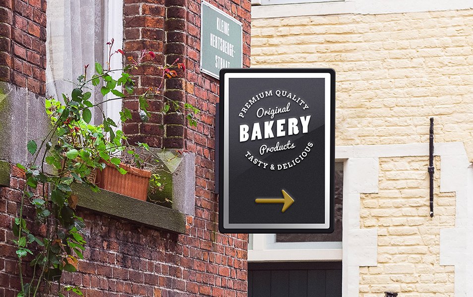 Public Signage Logo Mockup