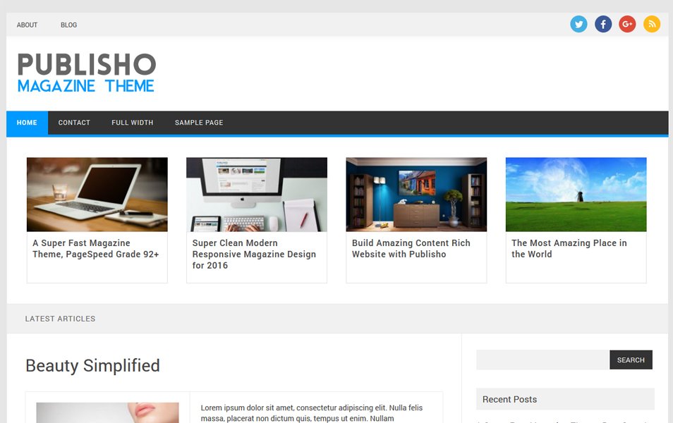 Publisho Responsive WordPress Theme