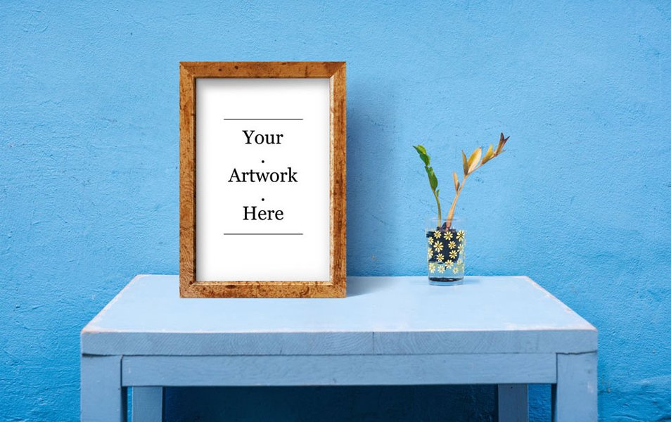 Rustic Wood Frame PSD Mockups