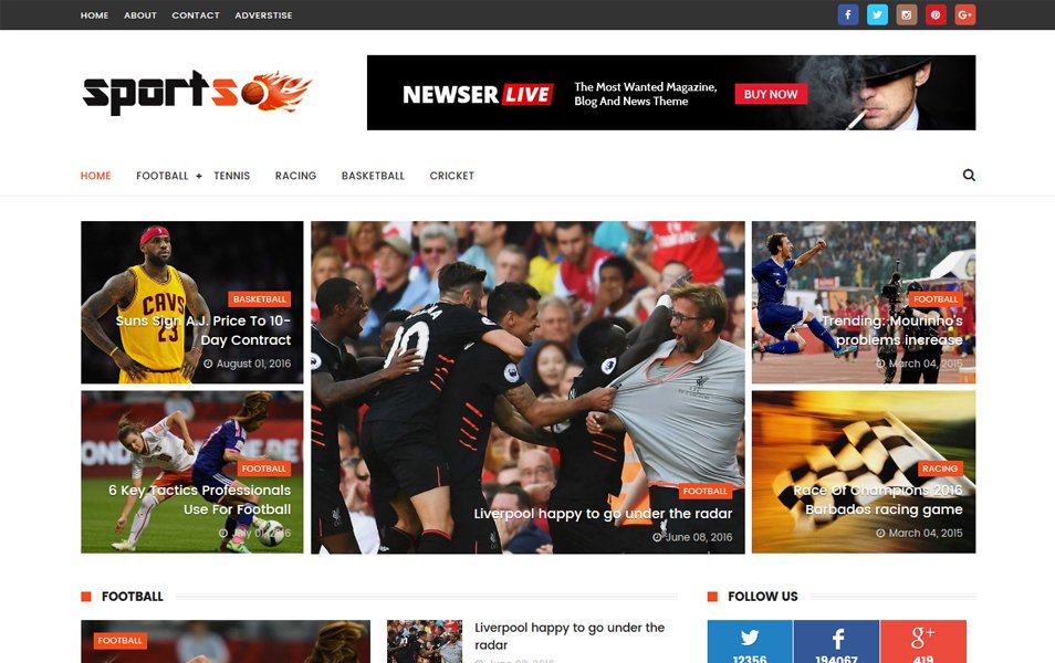 SportsMag Responsive Blogger Template