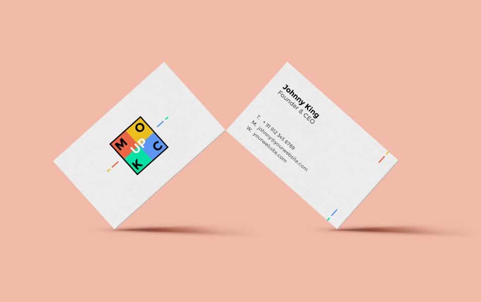 Standing Business Card Mockup