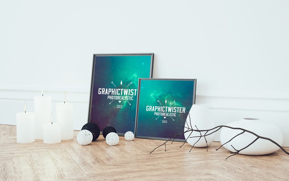 Two Poster Frames Mockup