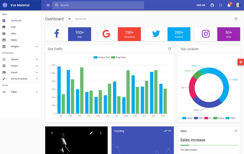 35+ Best Free Material Design Admin Templates » CSS Author