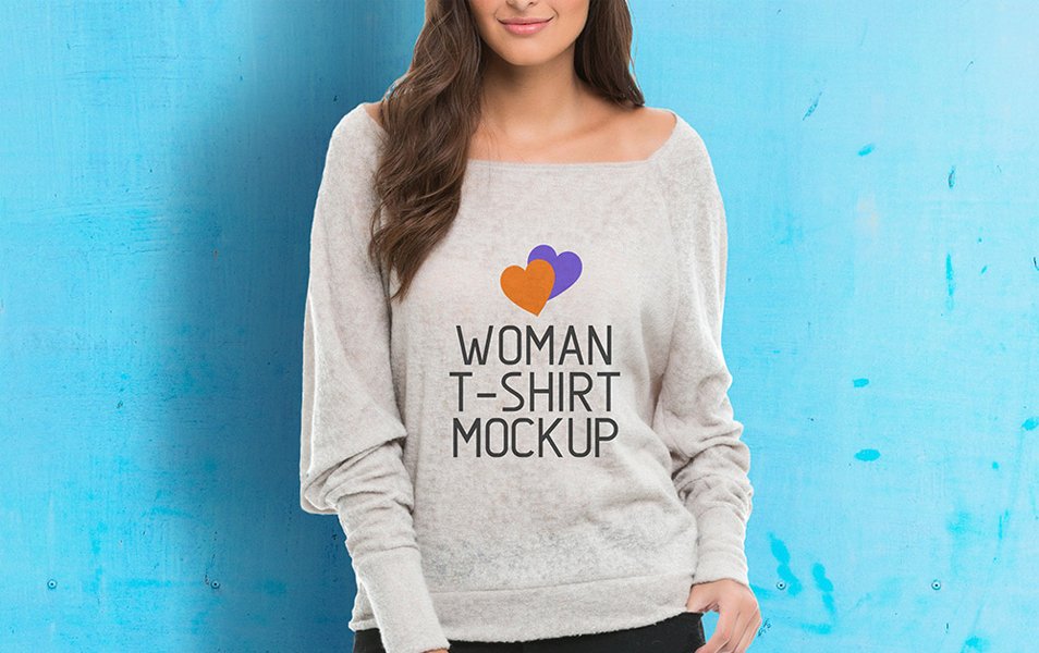 Woman T-Shirt Mockup
