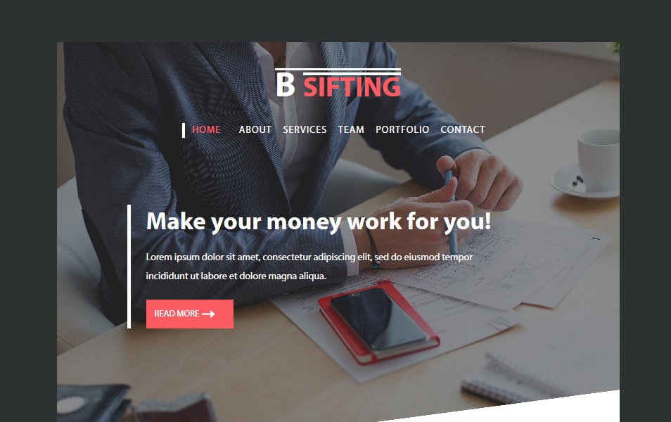 Bsifting یک خبرنامه پاسخگو قالب وب