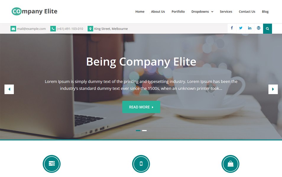 Company Elite Responsive WordPress Theme