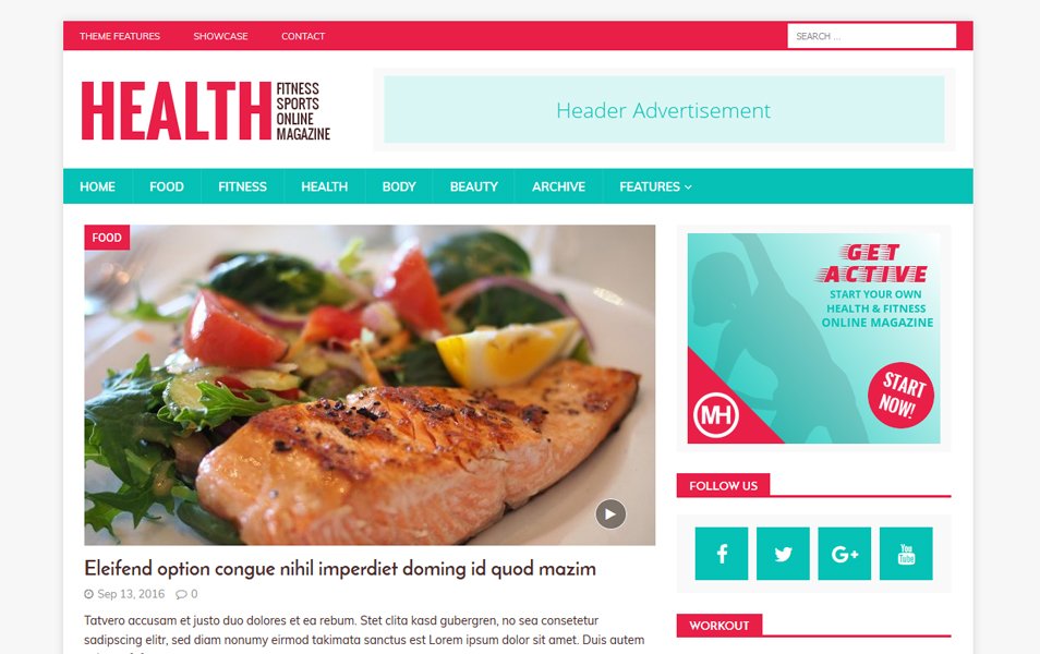 MH HealthMag Responsive WordPress Theme