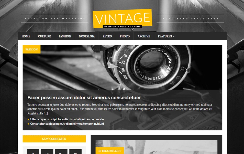 MH RetroMag Responsive WordPress Theme