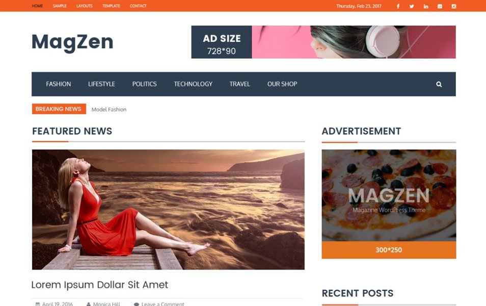 MagZen Responsive WordPress Theme