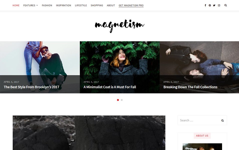 Magnetism Responsive WordPress Theme