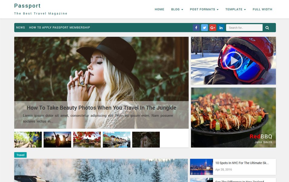 Passport Responsive WordPress Theme