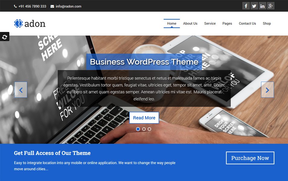 Radon Responsive WordPress Theme