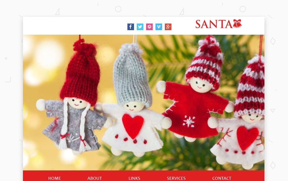 Santa a Newsletter Responsive Web Template