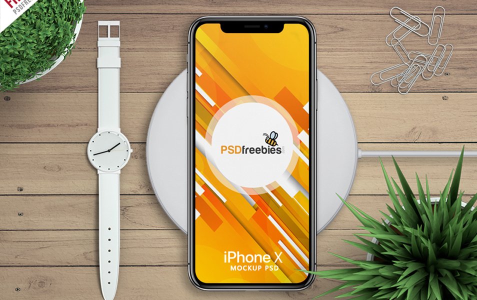 Free Apple iPhone X Mockup PSD